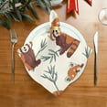 thumbnail image 2 of 4 Pack 20'' x20" Satin Table Napkins Dinner Napkins for wedding Party Decoration events Red Panda Pattern, 2 of 6