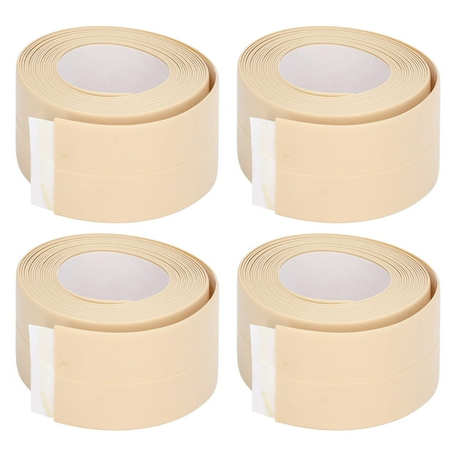 Tira selladora de cocina, cinta de sellado autoadhesiva impermeable de PVC para fregadero de baño, 4 Uds.