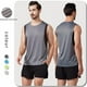 thumbnail image 2 of Chaleco deportivo para hombre, de verano, estilo europeo y americano, holgado, fino, para entrenamiento al aire libre, con costuras, transpirable, ropa para correr de secado rápido para hombre, 2 of 3