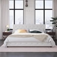 thumbnail image 3 of DHP Dakota Upholstered Platform Bed, King, White, 3 of 20