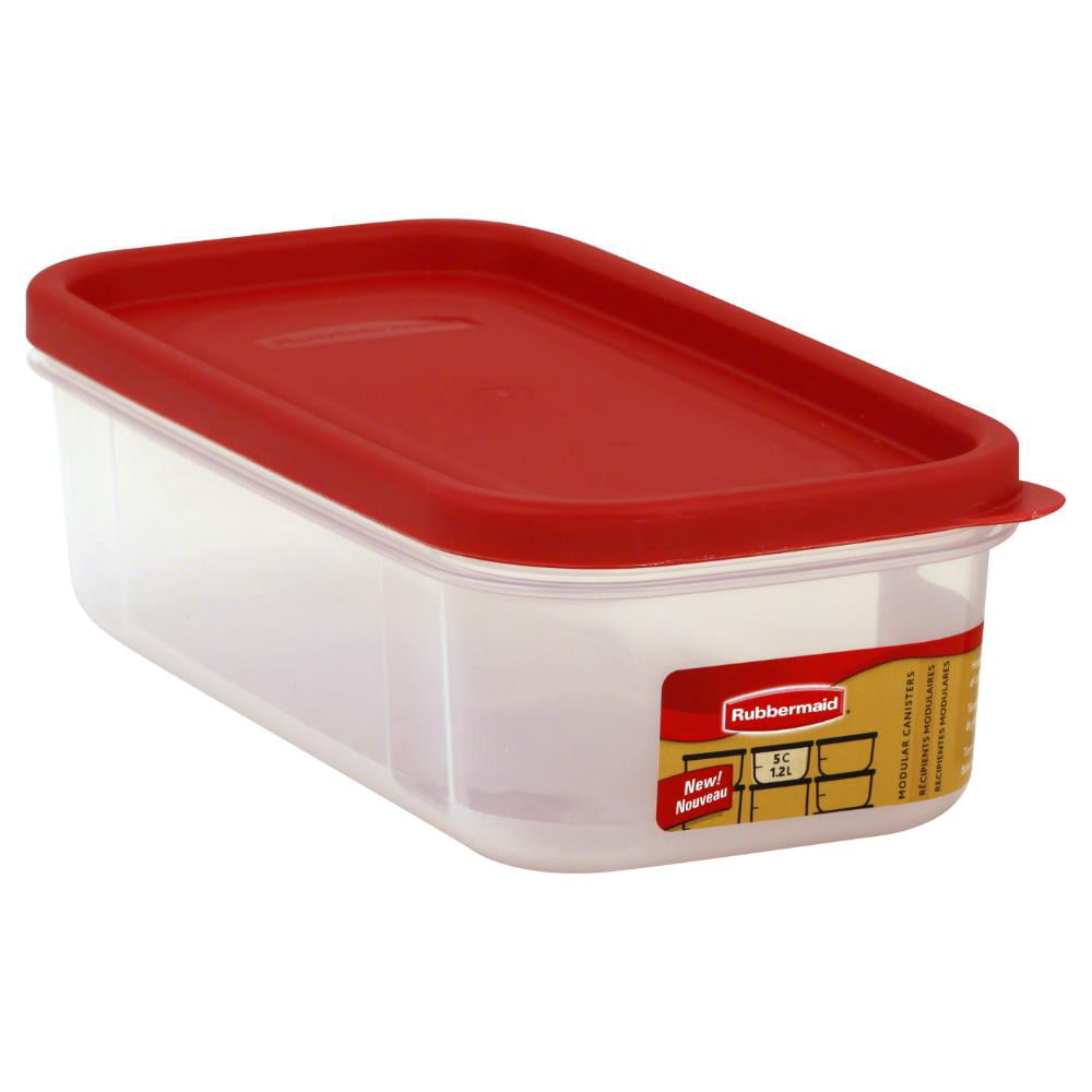 16 ea Rubbermaid 1776470 Racer Red 5 Cup Dry Food Plastic Storage Containers 