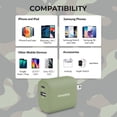 thumbnail image 6 of Liquipel Powertek Pastel Camo Dual USB-A / USB-C Wall Charger - Green, 6 of 7