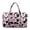 Black Pink Cow Spot, variant on Xixirimido Black Pink Cow Spot Print Travel Duffel Bags for Women Men Weekender Overnight Bag Carry On Quilted Fabric, Women Hospital Bags for Labor and Delivery