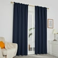 thumbnail image 4 of Deconovo Navy Blue Room Darkening Curtains Blackout Curtain Rod Pocket Window Curtain for Living Room 52 x 84 inch Set of 2, 4 of 8