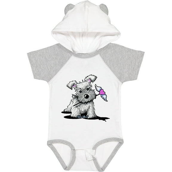 Inktastic Schnauzer with Heart Boys or Girls Baby Bodysuit