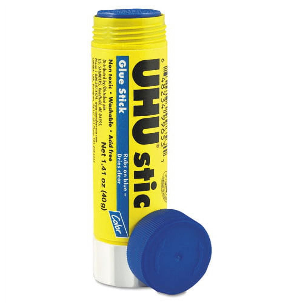 Stic Permanent Glue Stick, 1.41 Oz, Applies Blue, Dries Clear | Bundle of 5 Each
