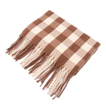 

Dadaria Fall Scarf 200*60CM Ladies Scarf Imitation Cashmere Small Plaid Extended Warm Shawl Scarf Coffee Women