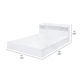 thumbnail image 4 of Benjara Queen Bed with 6 Under Compartments and Storage Headboard- White, 4 of 6