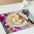 thumbnail image 6 of Autua 4Pcs Hummingbird Flowered Branch Linen Table Placemats 18x12in, 6 of 8