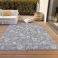 thumbnail image 6 of Addison Rugs Chantille Indoor/Outdoor Transitional Floral Gray Washable Rectangle Rug, 5' x 7'6", 6 of 6