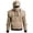 Khaki, variant on Hoodie with Detachable Face Cover Hood, Armor Print Pullover Sweatshirt for Men, Cosplay Top with Pocket, Halloween Party LARP Outfit