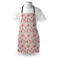 thumbnail image 3 of Christmas Apron Ornate Snowflakes Pattern in Circles Dots Winter Themed Old Fashioned Print, Unisex Kitchen Bib Apron with Adjustable Neck for Cooking Baking Gardening, Ruby Pale Grey, by Ambesonne, 3 of 3