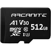 ARCANITE 512GB Micro SDXC Memory Card with Adapter - UHS-I U3, A1, V30, 4K, C10, Micro SD - AKV30A1512