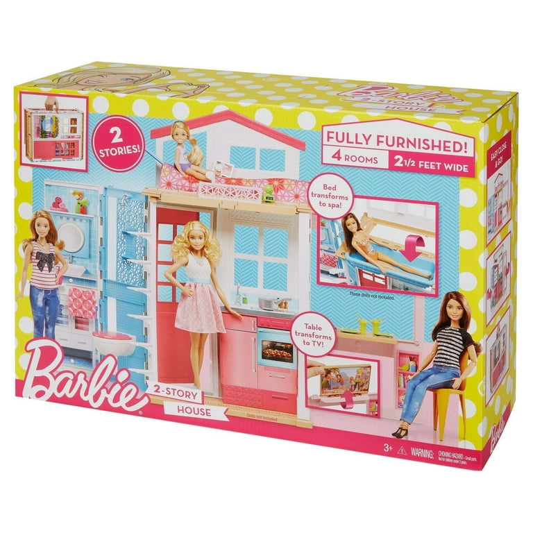 Barbie 2-Story House Close-and-Go Portable Playset 