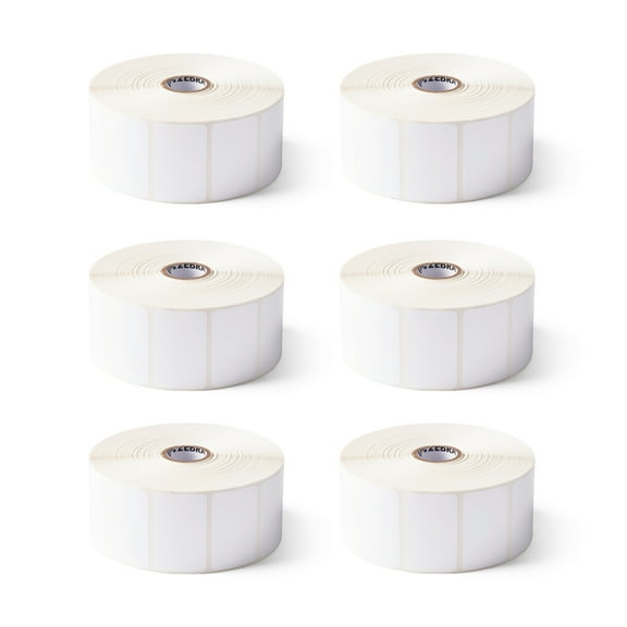 Zebra 2 x 1.25 in Thermal Transfer Polyester Labels Z-Ultimate 3000T Permanent Adhesive Shipping Labels - 1 in Core - 8 Rolls