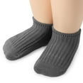 thumbnail image 6 of Gustave Toddler Baby Non Slip Socks with Grippers 4 Pairs Infant Anti Skid Walking Socks Cute Cotton Ankle Socks with Grips for Kids Girls Boys, 0-12 Months, 6 of 11
