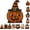 c, variant on Vintage Halloween Wooden Character Tabletop Decor, Retro Pumpkin Witch Cat Ghost Owl Figurines, Playful Spooky Wooden Signs for Mantel Tiered Tray Autumn Spooky Holiday Home Display (b)