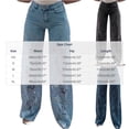 thumbnail image 3 of Xdegoge Women's Mid Waist Wide Leg Baggy Jeans Lace Patchwork Hollow Out Sheer Flower Stretch Casual Denim with Pockets, 3 of 6