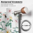 thumbnail image 2 of Outdoor Curtains for Patio Waterproof, Spring Flowers Outdoor Privacy Panels Grommet, Yellow Pink Floral Leaves Country Farm Plants Blackout Outside Curtains for Porch/Cabana 54"x84", 2 Panels, 2 of 8