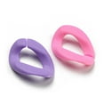 thumbnail image 3 of Frosted Acrylic Linking Rings Quick Link Connectors for Curb Chain Making Twisted Oval Mixed Color 23.5x17x4.5mm Inner Diameter: 13x7mm about 806pcs/500g, 3 of 3
