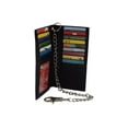 thumbnail image 6 of RFID Blocking Chain Wallets for Men Biker Long Bifold Genuine Leather Wallet with Chain, 6 of 14
