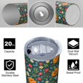 thumbnail image 4 of Pioneer Flower Floral Print Pattern 20oz Skinny Tumbler with Straw & Lid, Double Wall Vacuum Insulated Cup, Leak-Proof, Cup Holder Friendly, Hot 6H Cold 12H, 4 of 6