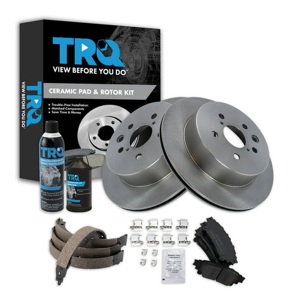 TRQ Rear Brake Pad & Rotor Kit BKA34956 Fits Select 2014-2015 Lexus IS250 , 2014-2015 Lexus IS350