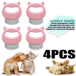 4Pieces Cat Massage Hair Comb Cat And Dog Pet Grooming Brush For Long And Short Hair Cats Dogs Puppies Rabbits
