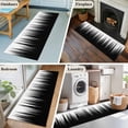 thumbnail image 5 of Kitchen Runner 2 x 6 Ft, Black White Non-Slip Residential Carpet, Modern Geometric Abstract Gradient Striped Indoor Crawling Mats Runner Rugs for Living Room/Dining Room/Bedroom, 5 of 9