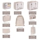 thumbnail image 2 of 9 Uds bolsa de almacenamiento de equipaje engrosamiento ahorro de espacio para sábanas ropa interior zapatos calcetines, 2 of 8