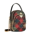 thumbnail image 7 of FORMRS Crossbody Bag for Women Shoulder Cell Phone Purse with Zipper, Dark Tartan Pattern, 7 of 7