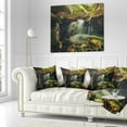 thumbnail image 2 of Designart Wasatch National Forest Waterfall - Landscape Printed Throw Pillow - 16x16, 2 of 4