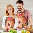 thumbnail image 5 of Pioneer Flower Floral Print Pattern Apron-Garden Aprons for Women with Pockets-Cotton Linen Waterproof Kitchen Cooking Gardening Aprons Adjustable for Kitchen,Cooking,BBQ and Salon 33x27 Inch, 5 of 7
