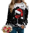thumbnail image 2 of Futezty Christmas Sweatshirts for Women Xmas Holiday Long Sleeve Tops Funny Crewneck Santa Graphic Pullover, 2 of 6
