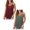 Brick Red, Light Green, variant on 2 Pack Tank Tops for Women Adjustable Spaghetti Straps V Neck Casual Tanks Summer Sleeveless Camisole Layering Wear , Black, Brick Red, Size S