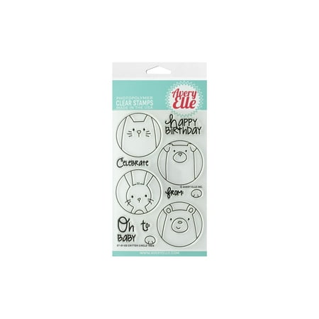 UPC: 0811568029774 | Avery Elle Clear Stamp Critter Circle Tag