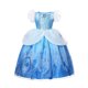 thumbnail image 3 of Disfraz de Cenicienta con temática de princesa Disney para niños y niñas, vestido de lujo para fiesta de cumpleaños, Halloween, Carnaval, traje de Cosplay de Bella, Vesti, 3 of 5