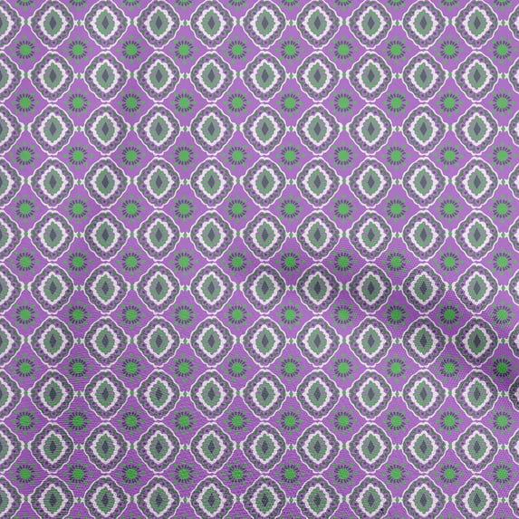 oneOone Cotton Cambric Purple Fabric Asian Block Craft Projects Decor Fabric Printed By The Yard 42 Inch Wide-H4