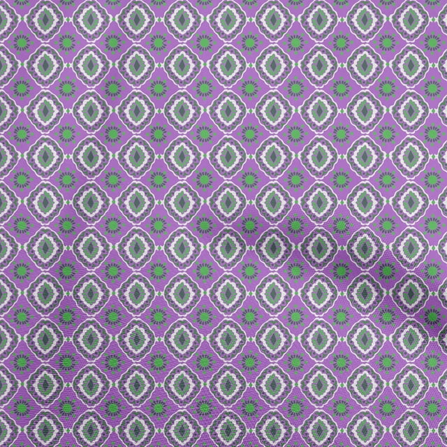 oneOone Cotton Flex Purple Fabric Asian Block Sewing Craft Projects Fabric Prints By Yard 40 Inch Wide
