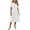 White, variant on Tqcoqu Womens Summer Cotton Linen Dresses,Casual Loose Fit V Neck Short Sleeve Sundress for Beach Vacation,Army Green Women's S-XXL