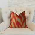 thumbnail image 2 of Plutus Fuchsia Fire Fuchsia Orange and Taupe Handmade Luxury Pillow - Double sided 20" x 36" King, 2 of 3