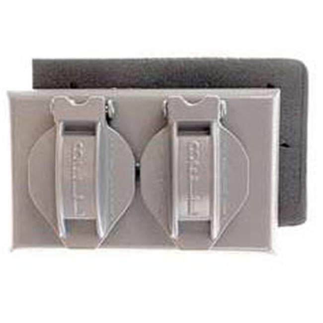 Hubbel Electric Raco Gray Single Gang Weatherproof Duplex Box Cover  5180-5