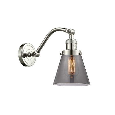 

Innovations 515-1W-PN-G63 Small Cone 1 Light Sconce part of the Franklin Restoration Collection Polished Nickel