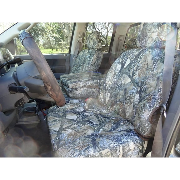 DG30 2006-2009 Dodge Ram 2500-3500 Front and Rear. Front 40/20/40 split seat and Rear 40/60 split bench seat in Camo Endura