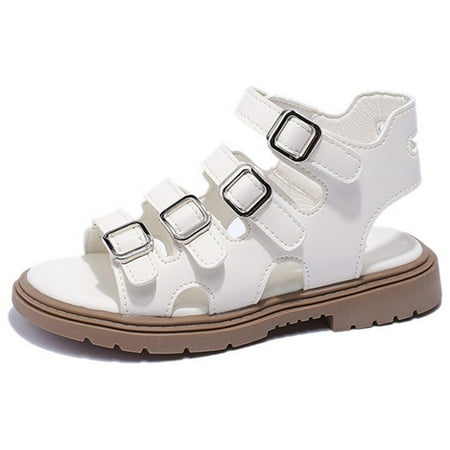

ZRBYWB Kids BabyGirls Sandals Princess Shoes Summer Soft Bottom High Top Roman Sandals Little Child/Big Kids Summer Shoes