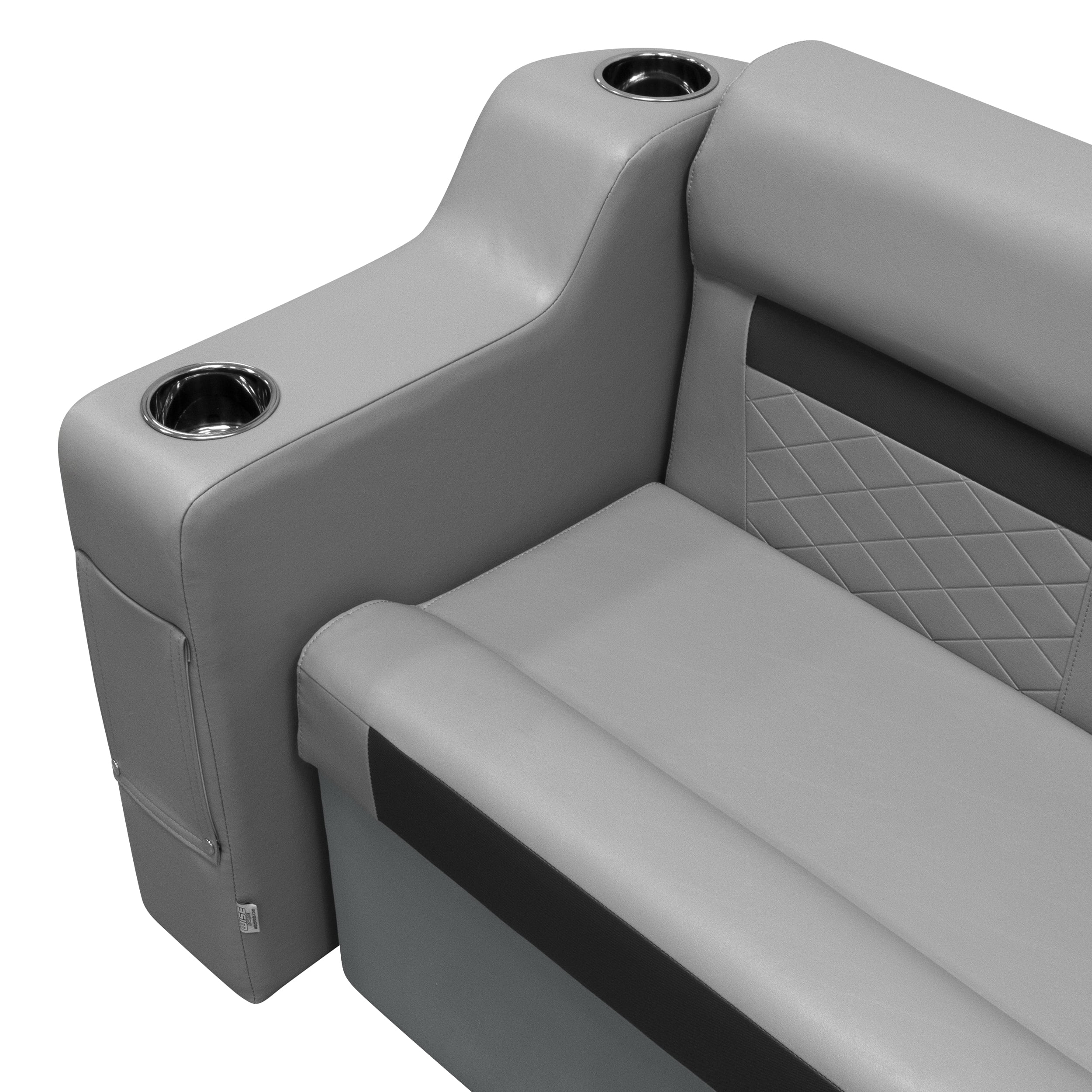 Wise DLX3010-221 DLX Series Pontoon Right Radius Arm Rest - Marble