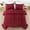 Geometric-Burgundy, variant on JML Tufted King Comforter Set 3 Pieces, Jacquard Boho Tufts Bedding Set - All Season Duvet and 2 Pillow Shams Bed Sets, Burgundy