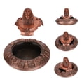 thumbnail image 4 of Innovative Ornaments Egyptian-Pharaoh-Shape Metal Ashtray, Decorative Ashtray, For Home Office ANGGREK CI1214, 4 of 8