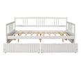 thumbnail image 6 of Wooden Full Size Daybed With 2 Drawers, Modern Sofa Day Bed Frame, Full Size Daybed Wood Bed With Drawers For Bedroom Guest Room, 6 of 9