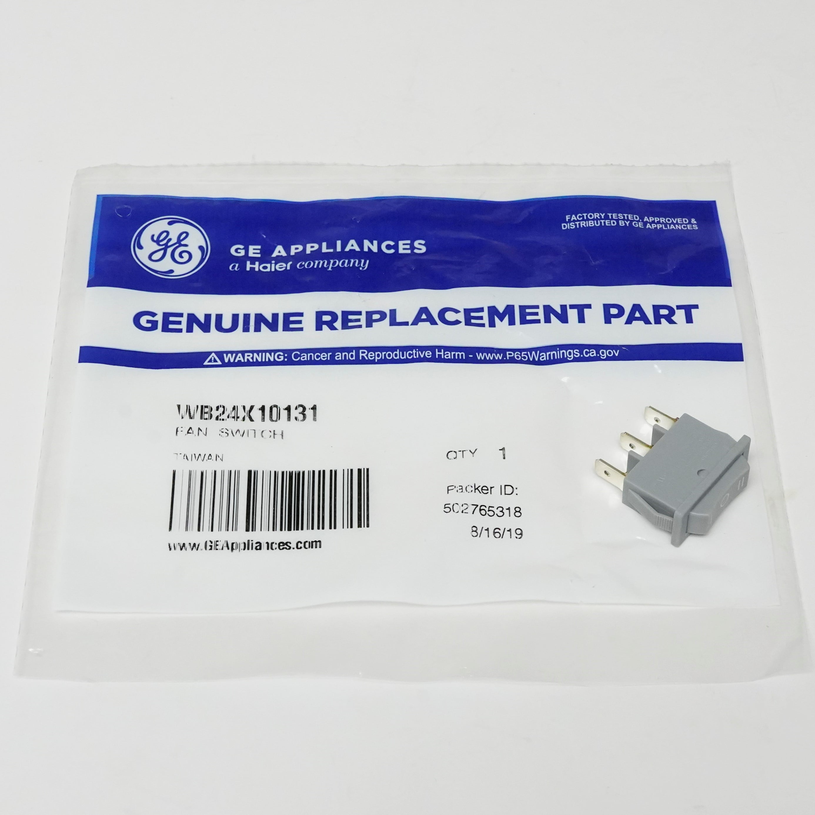 GE WB24X10131 Range Hood Fan Switch Gray